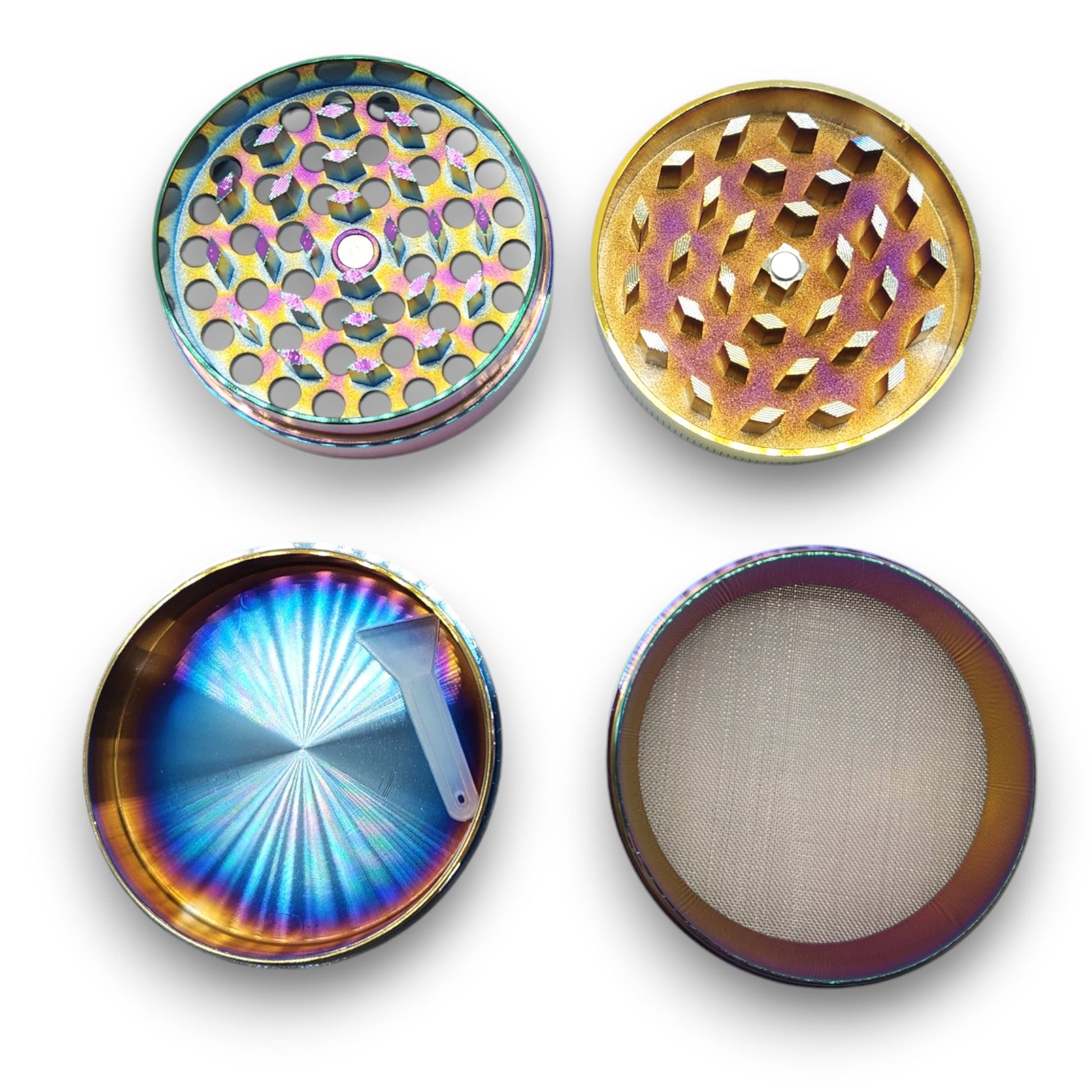 1 - 7/8" Shredder Rainbow Metal 4 Piece Grinder