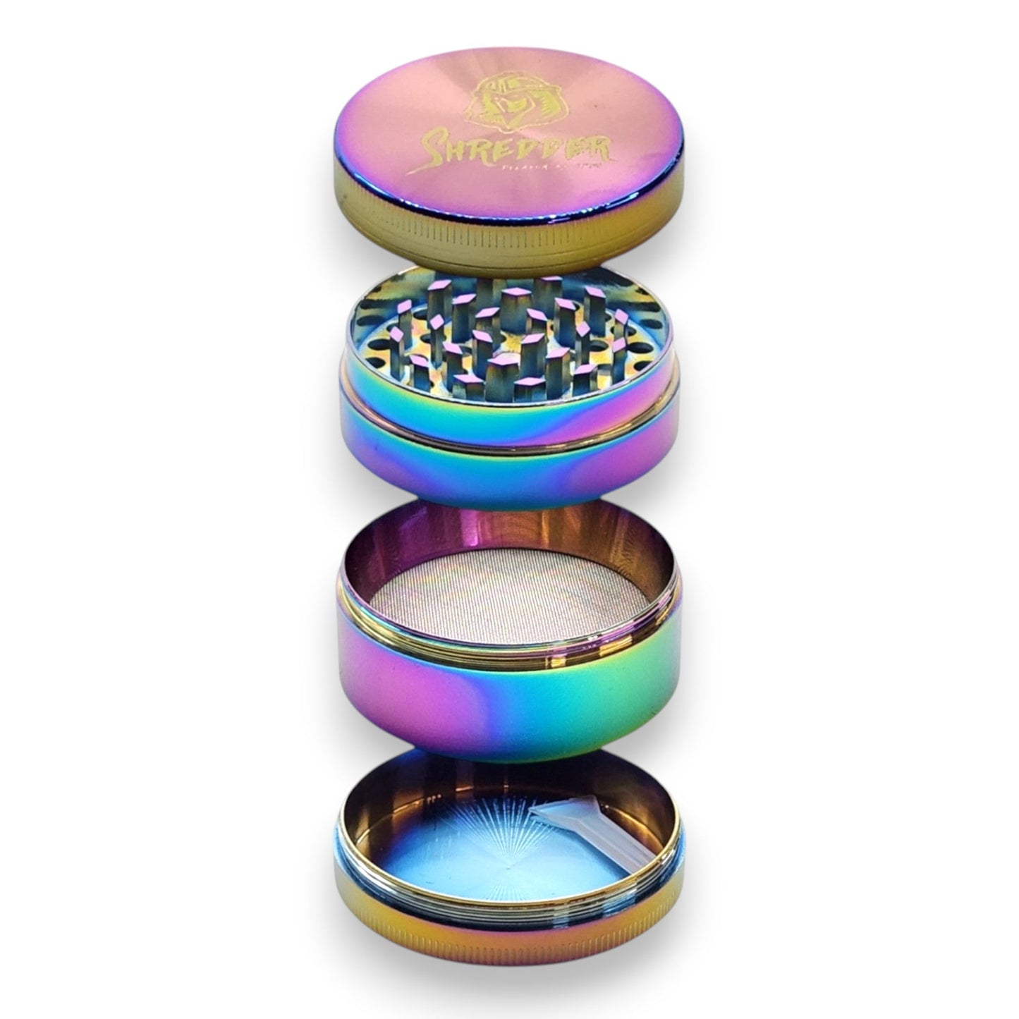 1 - 7/8" Shredder Rainbow Metal 4 Piece Grinder