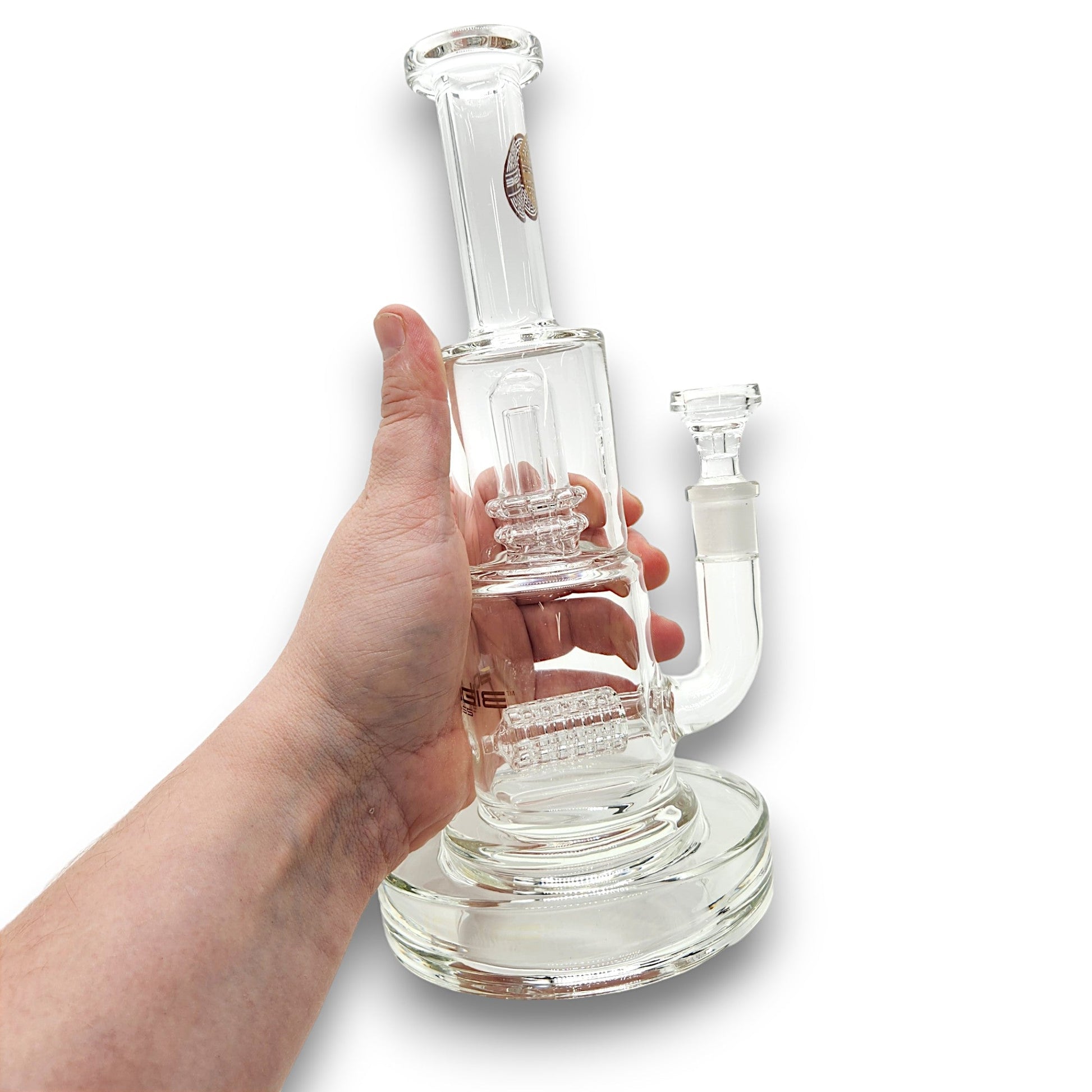 10" Bougie Straight Tube Heavy Base Matrix Showerhead Percolators Bong