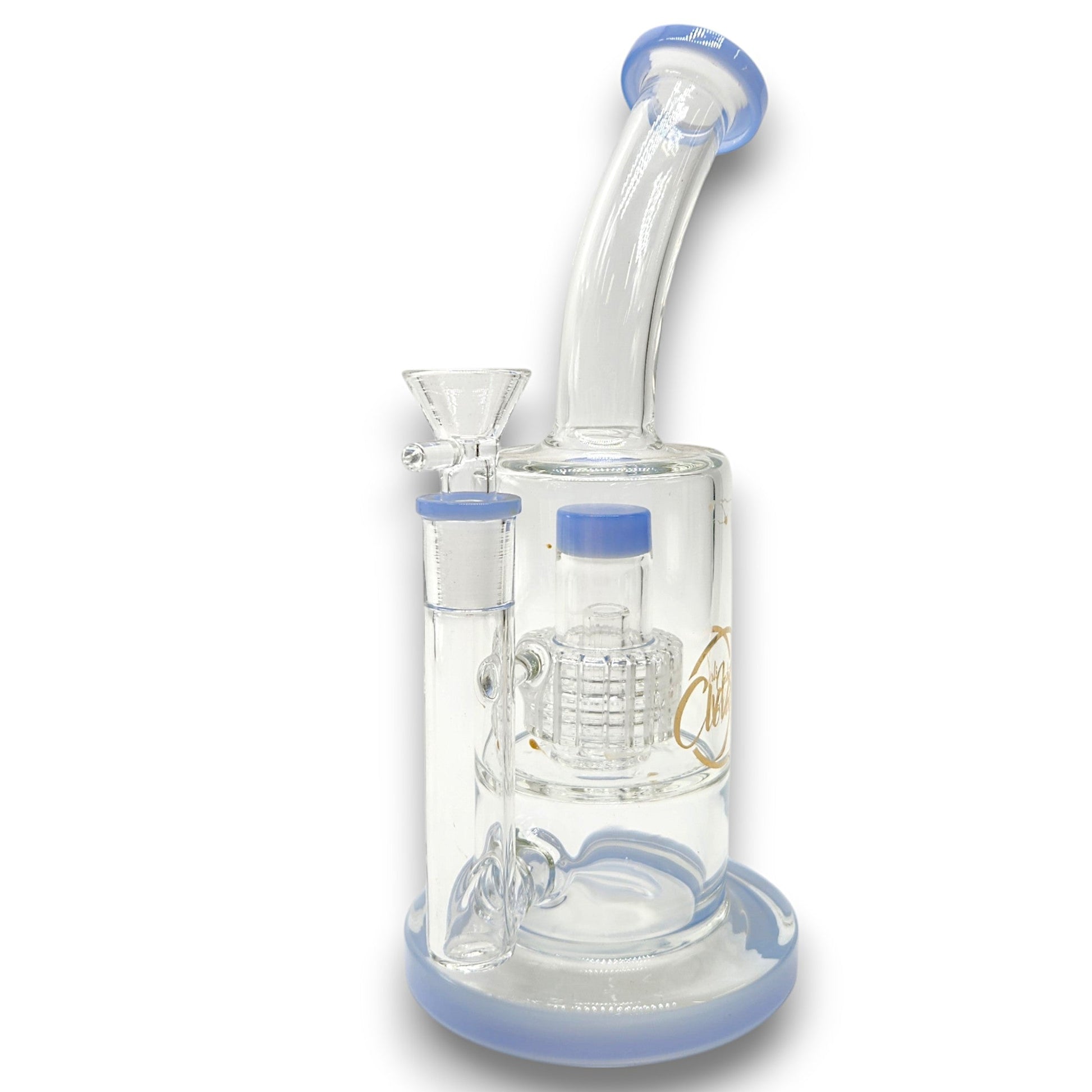 10" Cali CloudX Barrel Straight Tube Matrix Showerhead Perc Bong