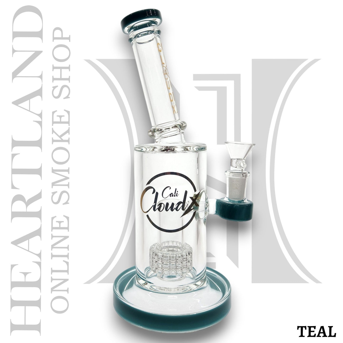 10" Cali CloudX Matrix UFO Perc Straight Tube Barrel Bong