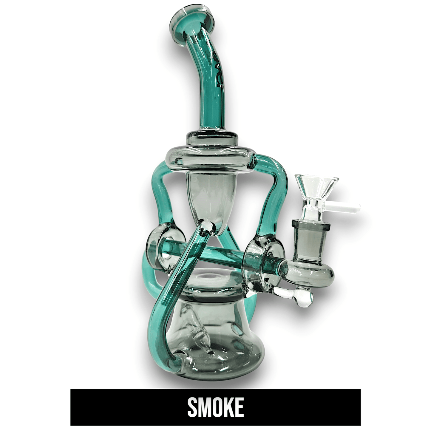 10" Clover Glass Recycler Inline Perc Bong