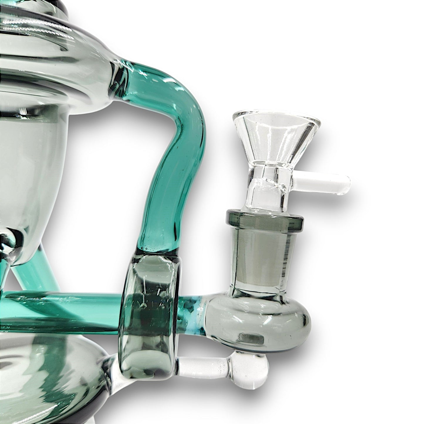 10" Clover Glass Recycler Inline Perc Bong