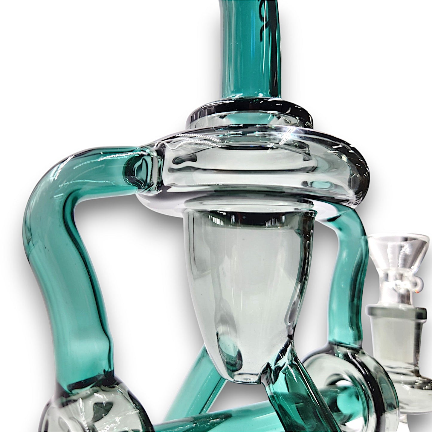 10" Clover Glass Recycler Inline Perc Bong