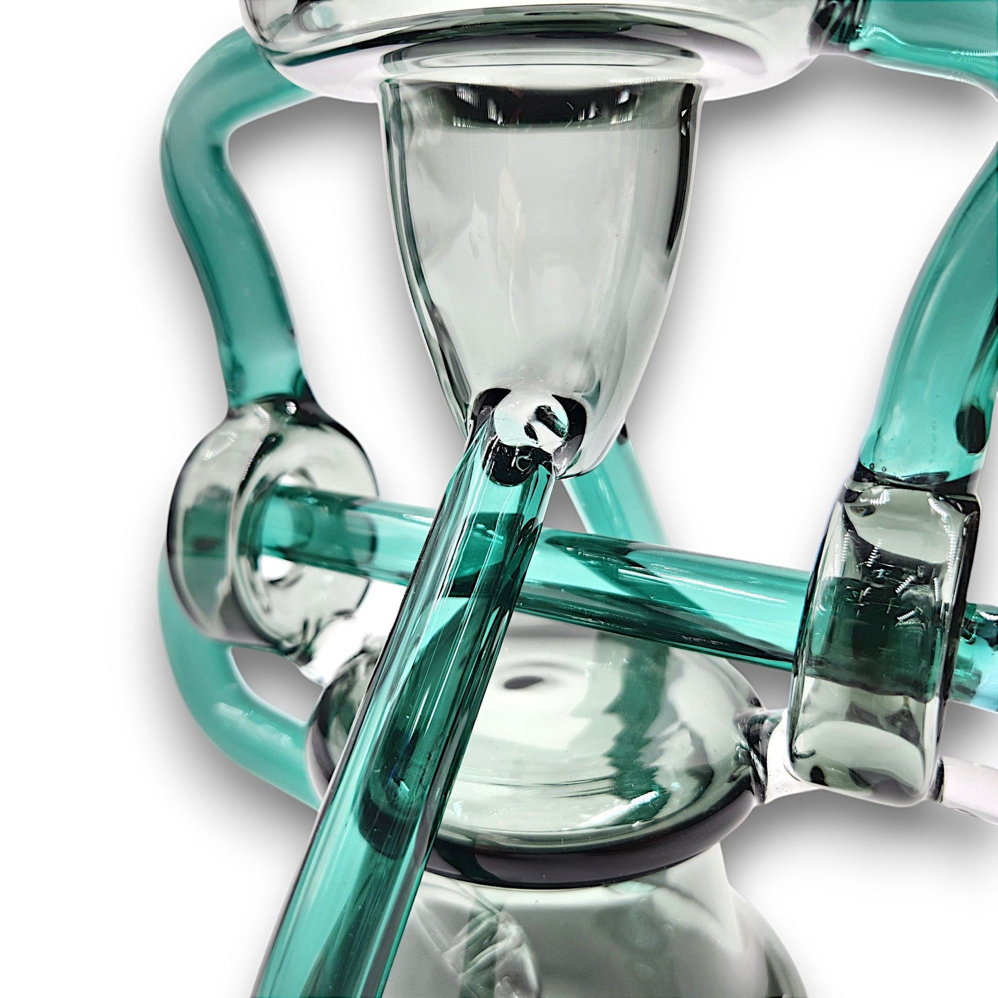 10" Clover Glass Recycler Inline Perc Bong