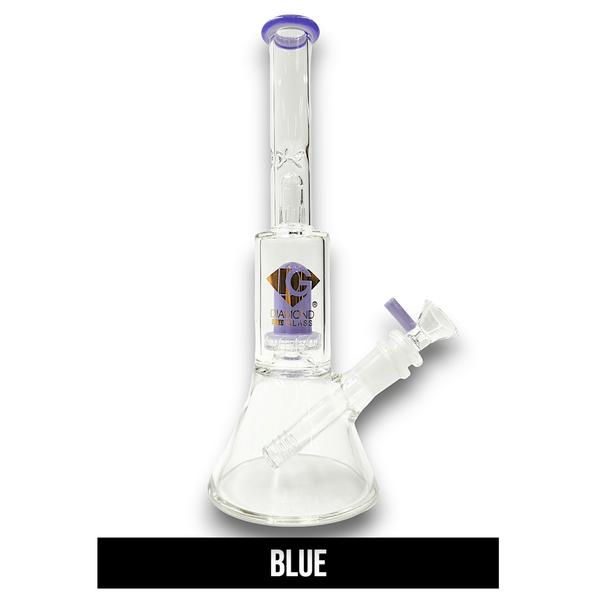 10" Diamond Glass Turbine Showerhead Perc Beaker Bong