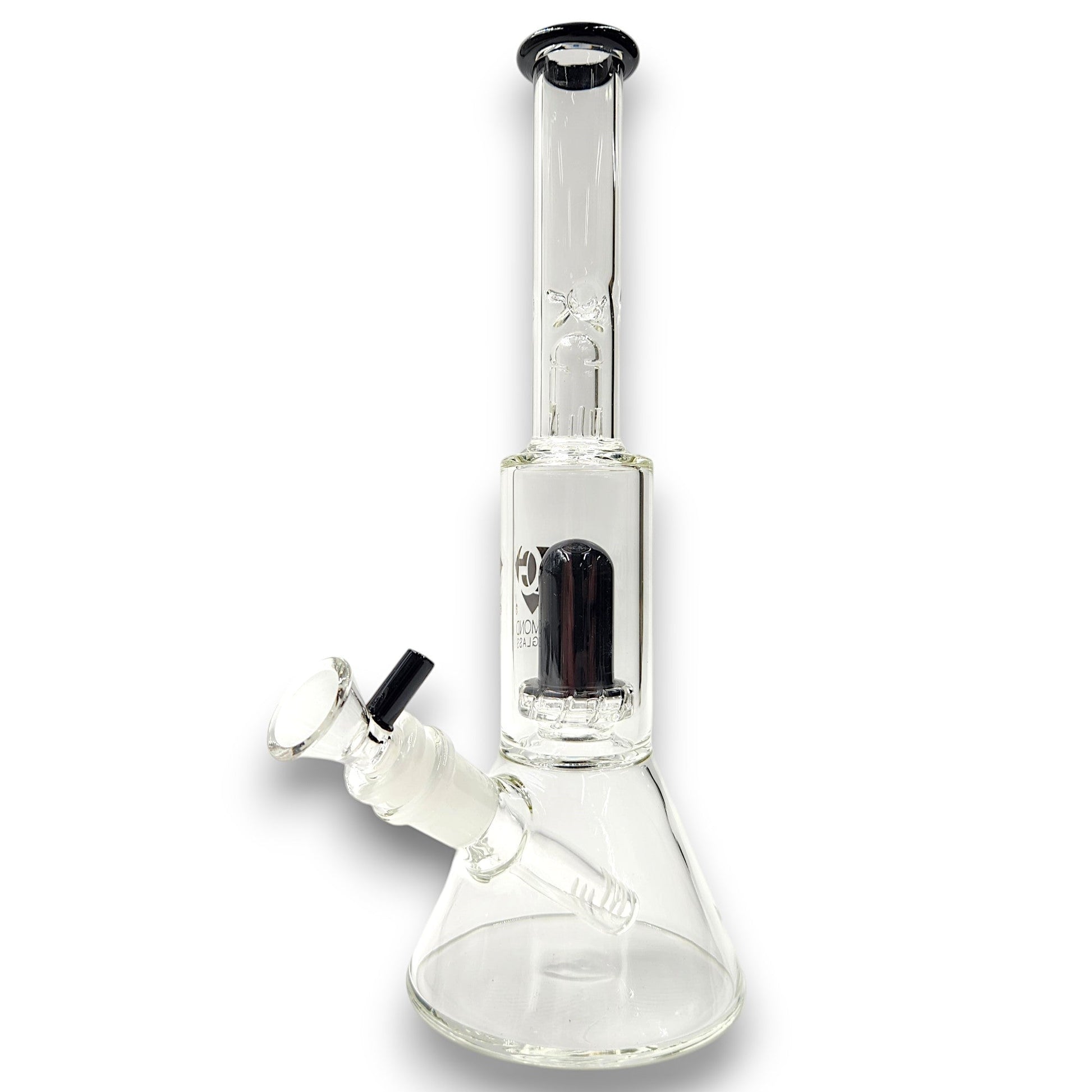 10" Diamond Glass Turbine Showerhead Perc Beaker Bong