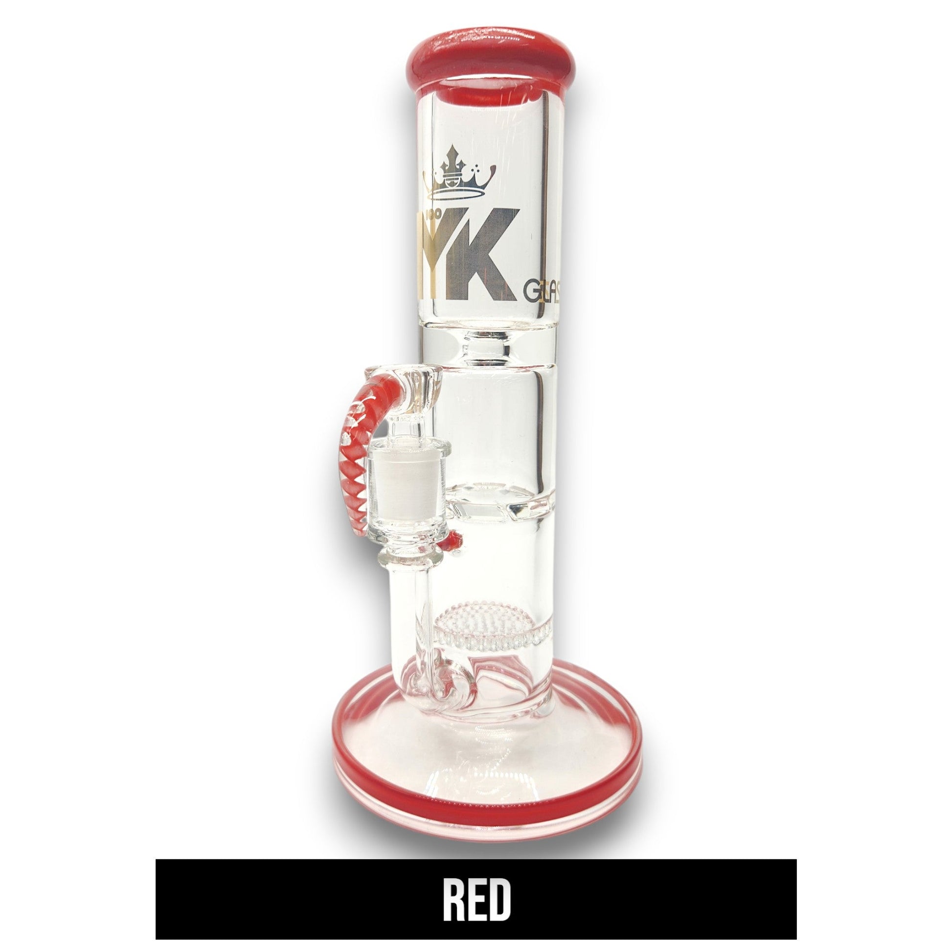 10" MK100 Heavy Duty Honeycomb and Tornado Perc Straight Tube Bong