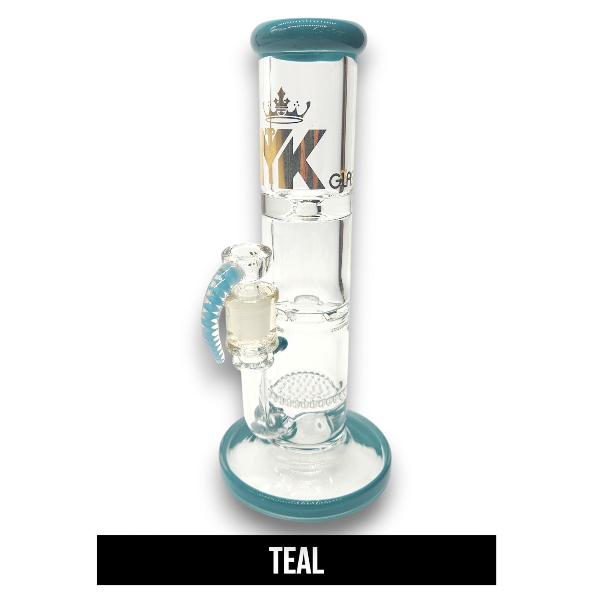 10" MK100 Heavy Duty Honeycomb and Tornado Perc Straight Tube Bong