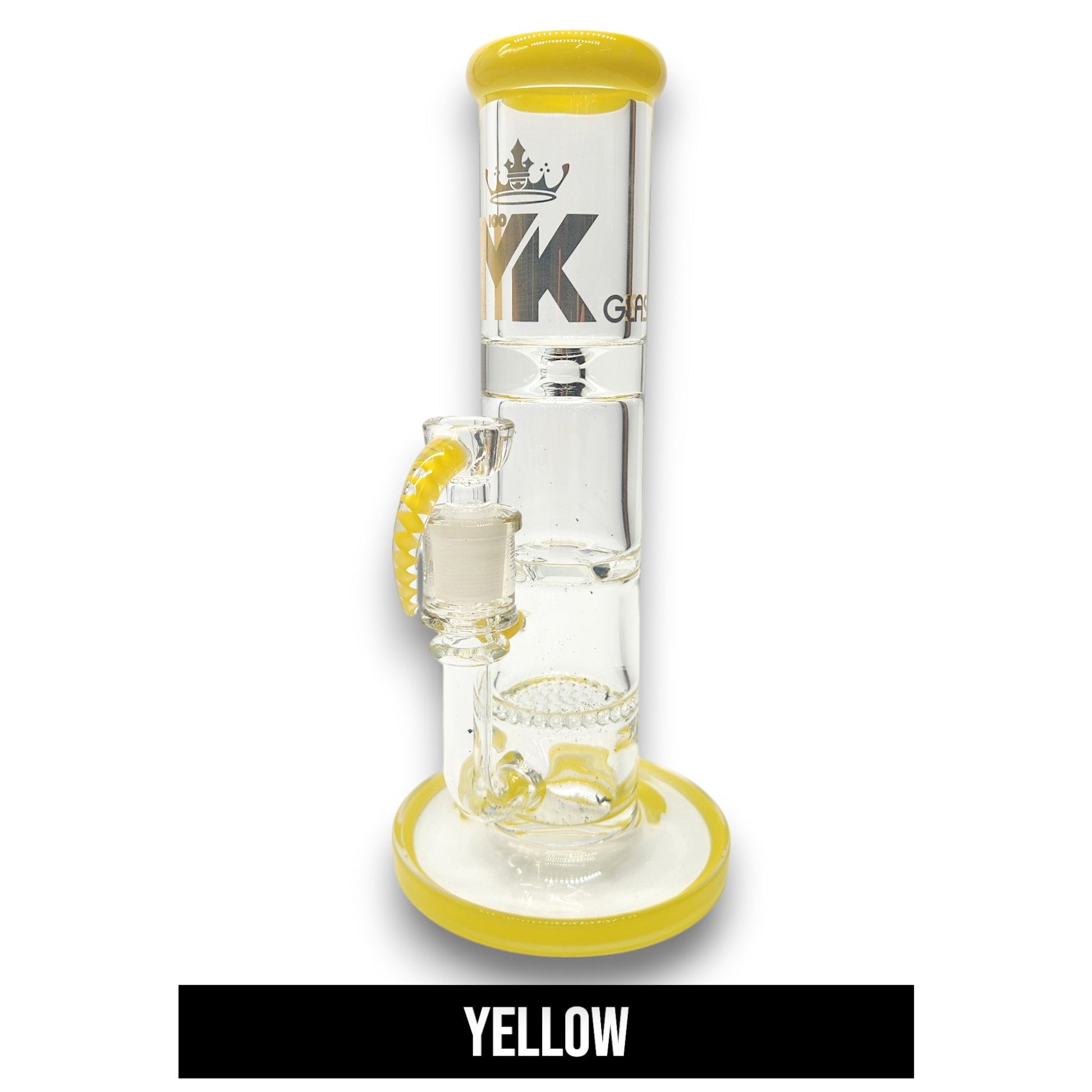 10" MK100 Heavy Duty Honeycomb and Tornado Perc Straight Tube Bong