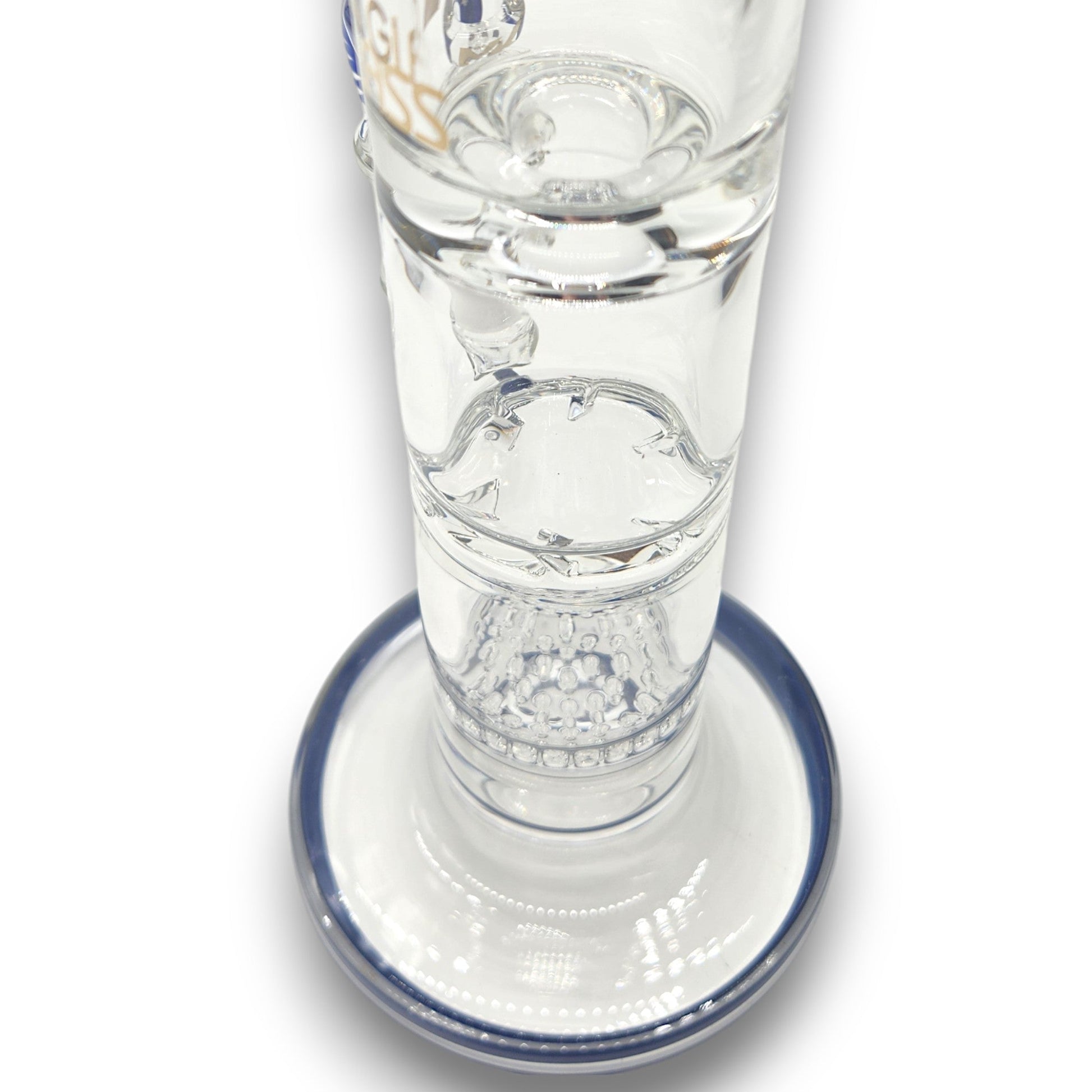 10" MK100 Heavy Duty Honeycomb and Tornado Perc Straight Tube Bong