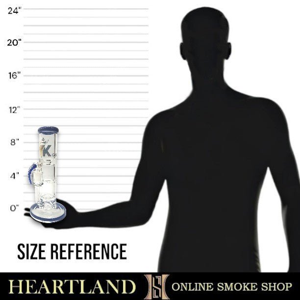 10" MK100 Heavy Duty Honeycomb and Tornado Perc Straight Tube Bong