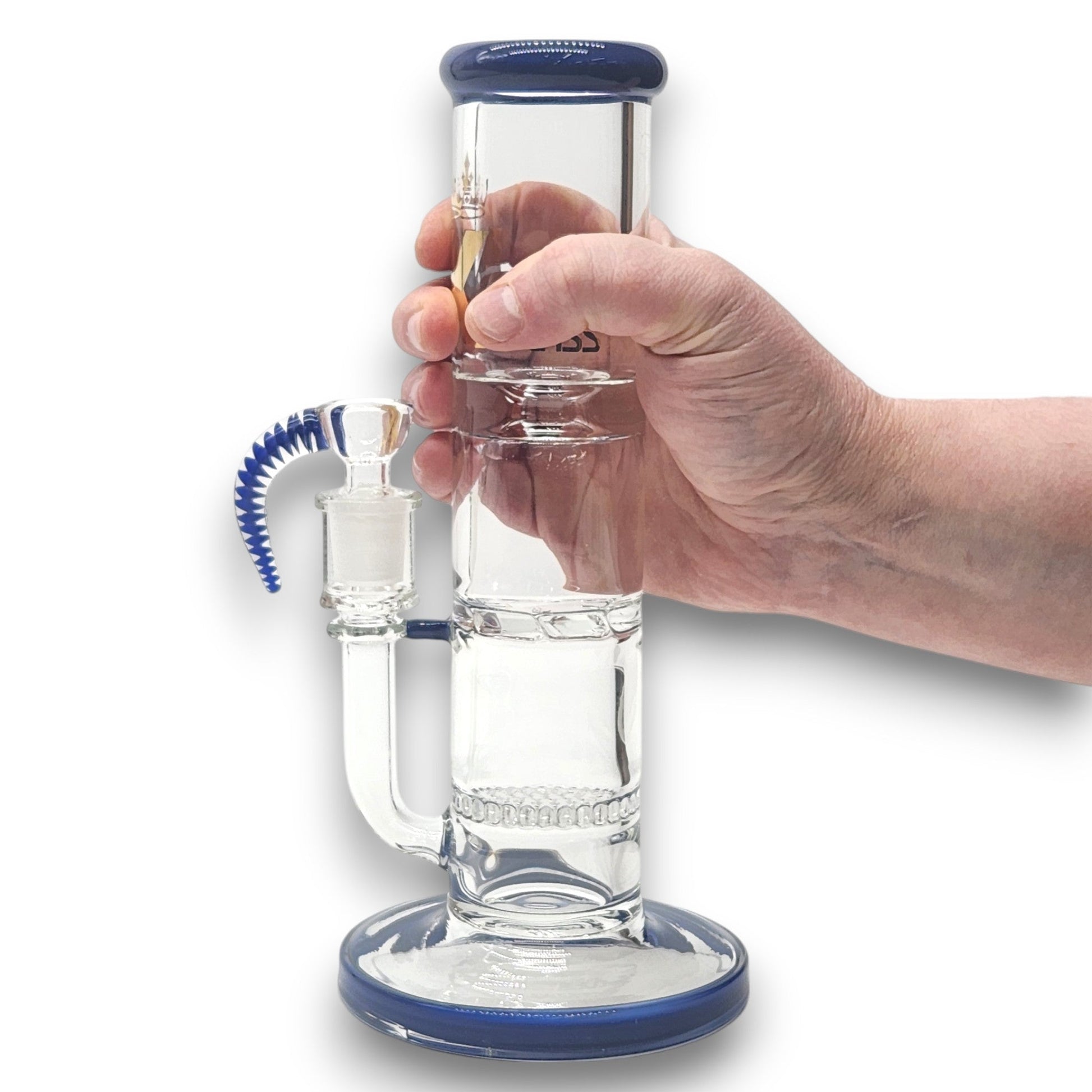 10" MK100 Heavy Duty Honeycomb and Tornado Perc Straight Tube Bong