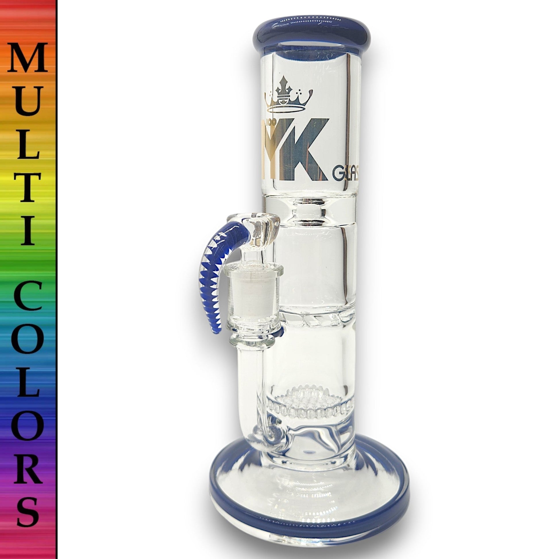 10" MK100 Heavy Duty Honeycomb and Tornado Perc Straight Tube Bong