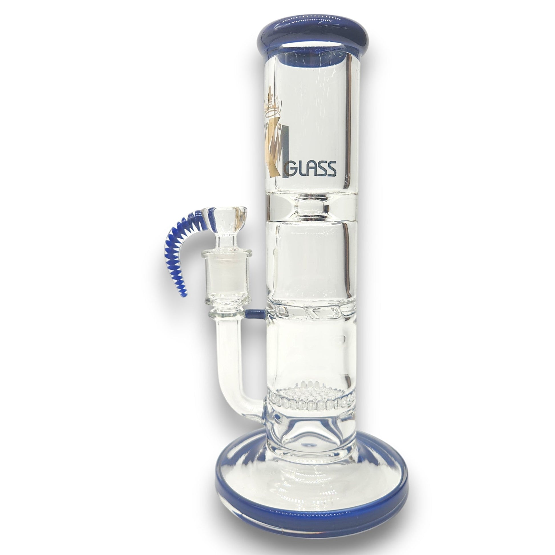 10" MK100 Heavy Duty Honeycomb and Tornado Perc Straight Tube Bong