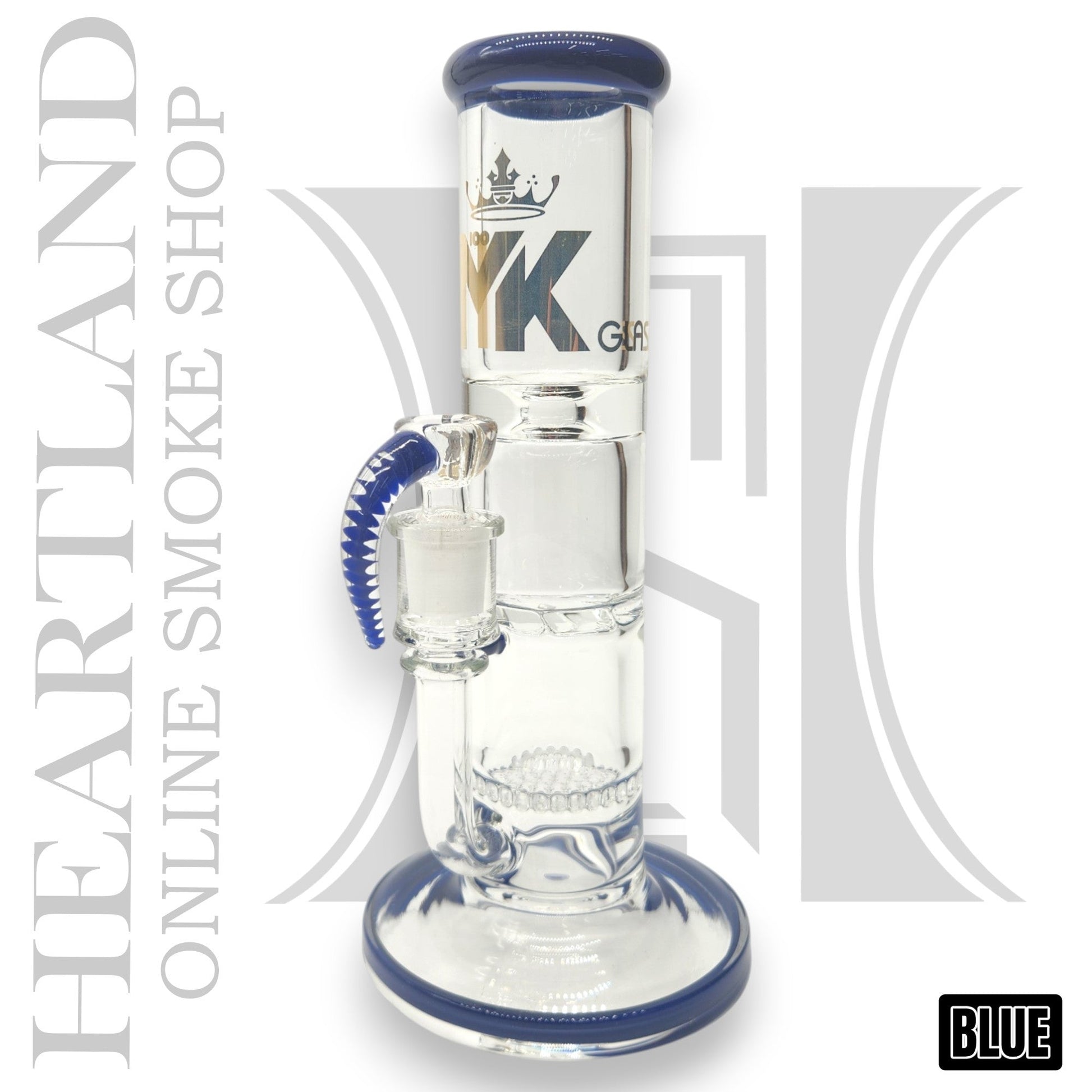 10" MK100 Heavy Duty Honeycomb and Tornado Perc Straight Tube Bong