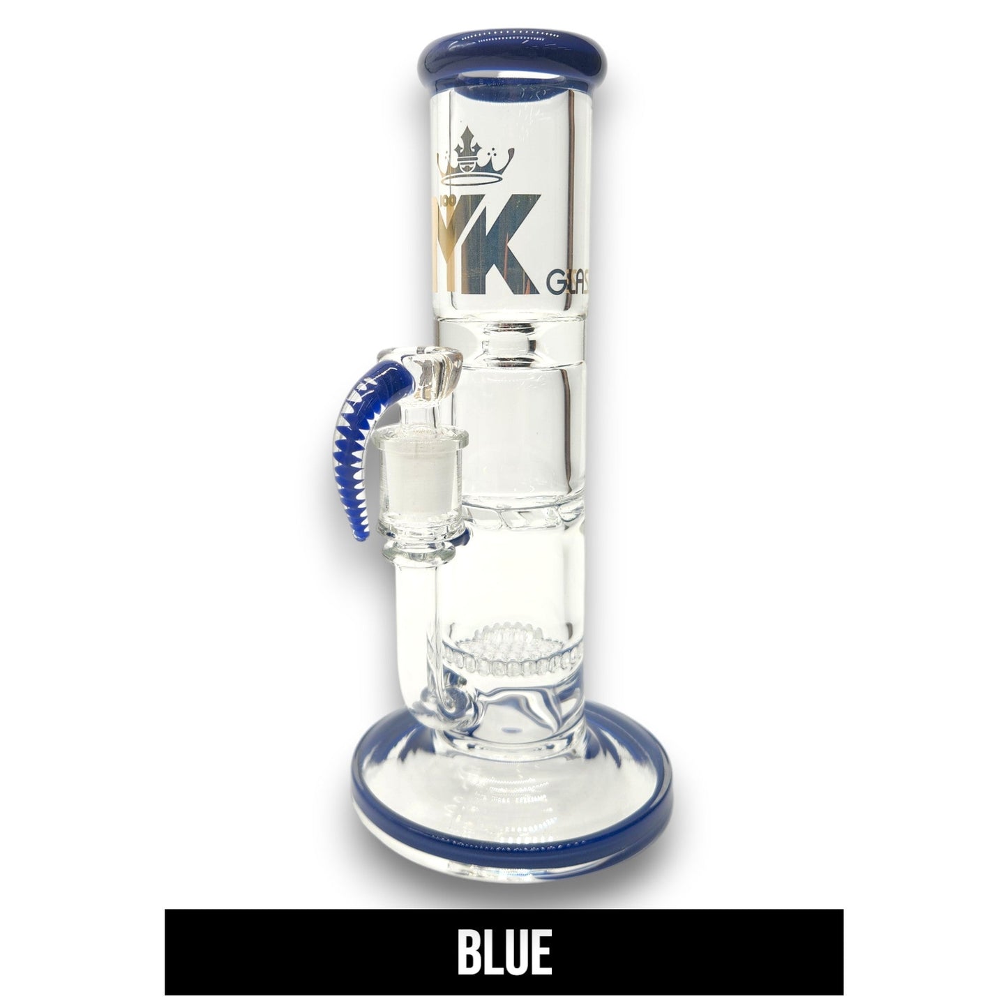 10" MK100 Heavy Duty Honeycomb and Tornado Perc Straight Tube Bong