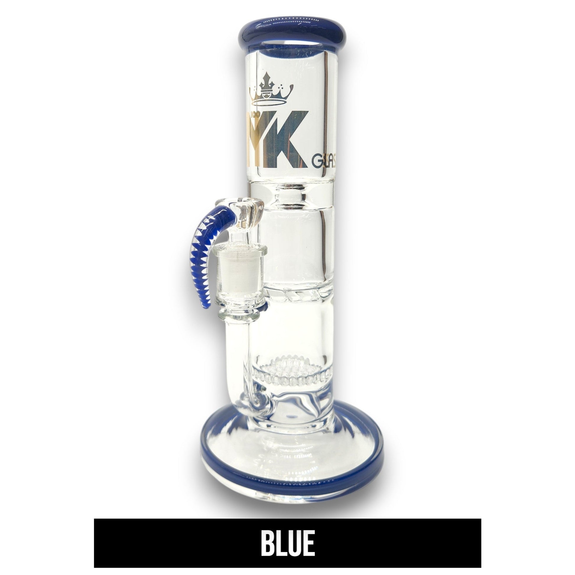 10" MK100 Heavy Duty Honeycomb and Tornado Perc Straight Tube Bong