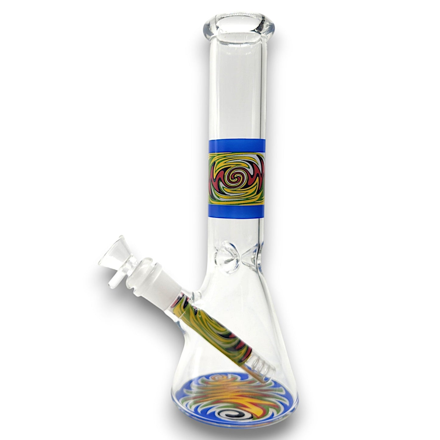 10" Orange Color Swirl Beaker Bong