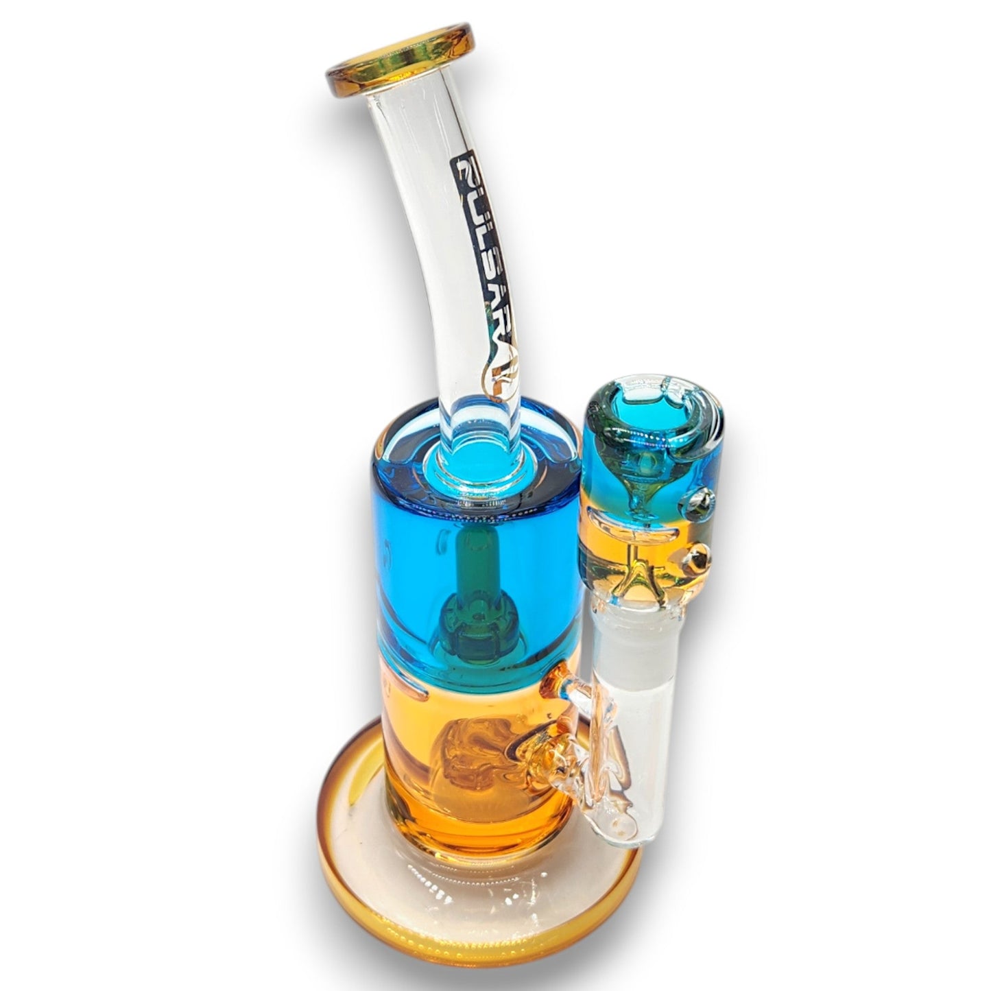 10" Pulsar Freezable Glycerin Dual Perc Barrel Bong