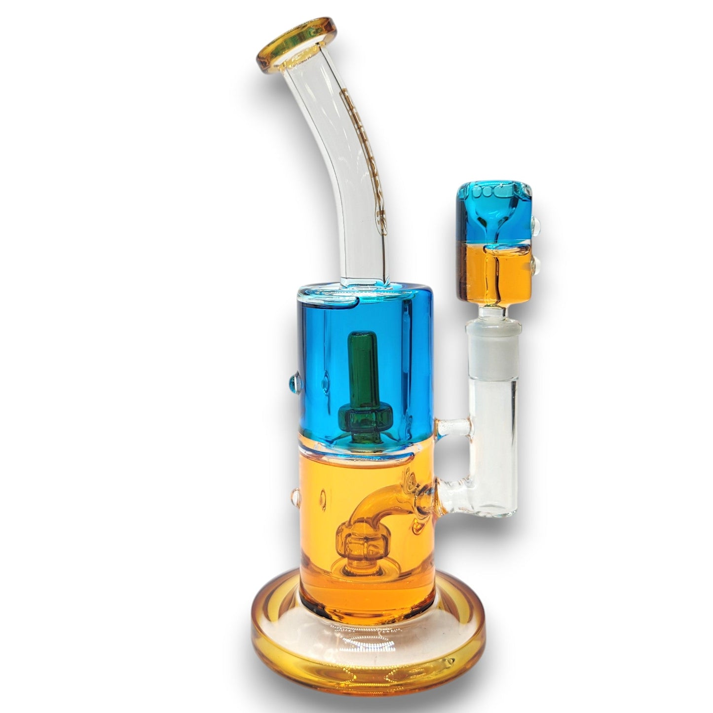 10" Pulsar Freezable Glycerin Dual Perc Barrel Bong