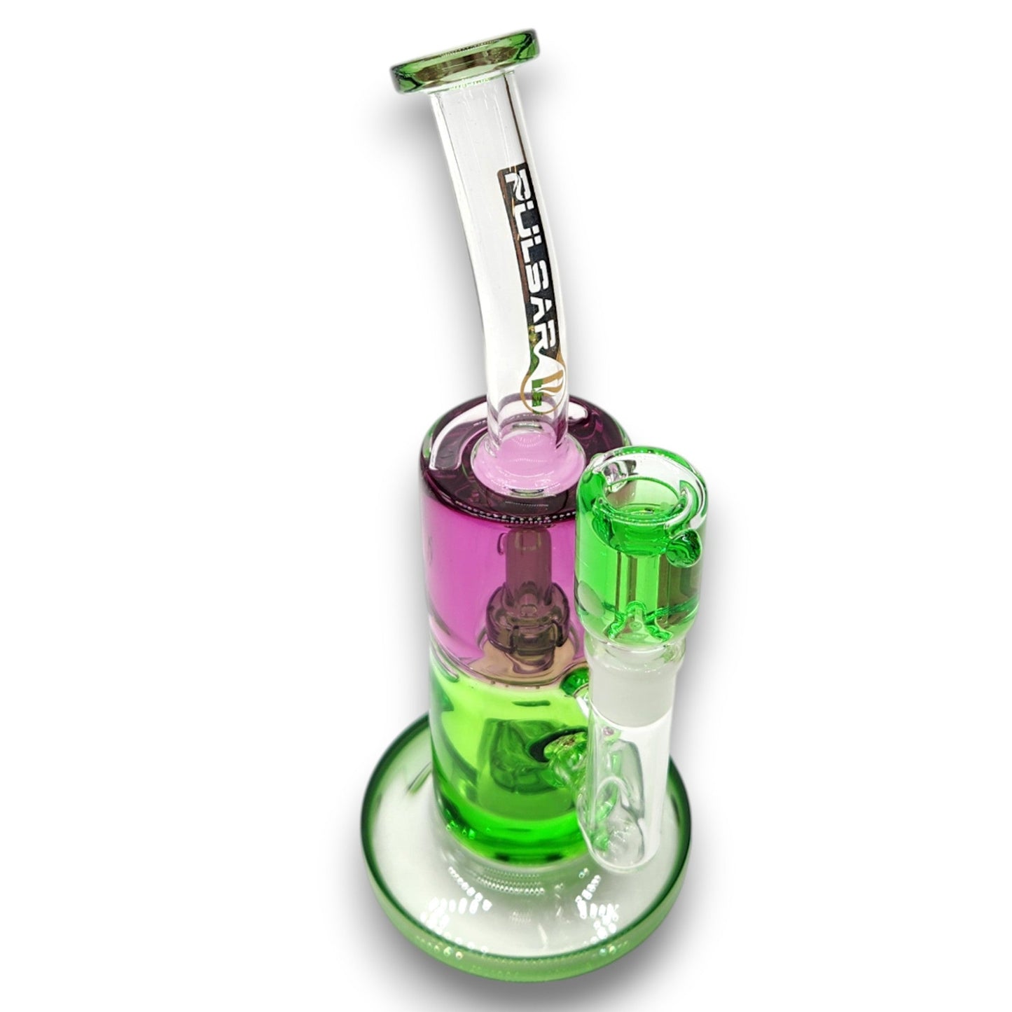 10" Pulsar Freezable Glycerin Dual Perc Barrel Bong