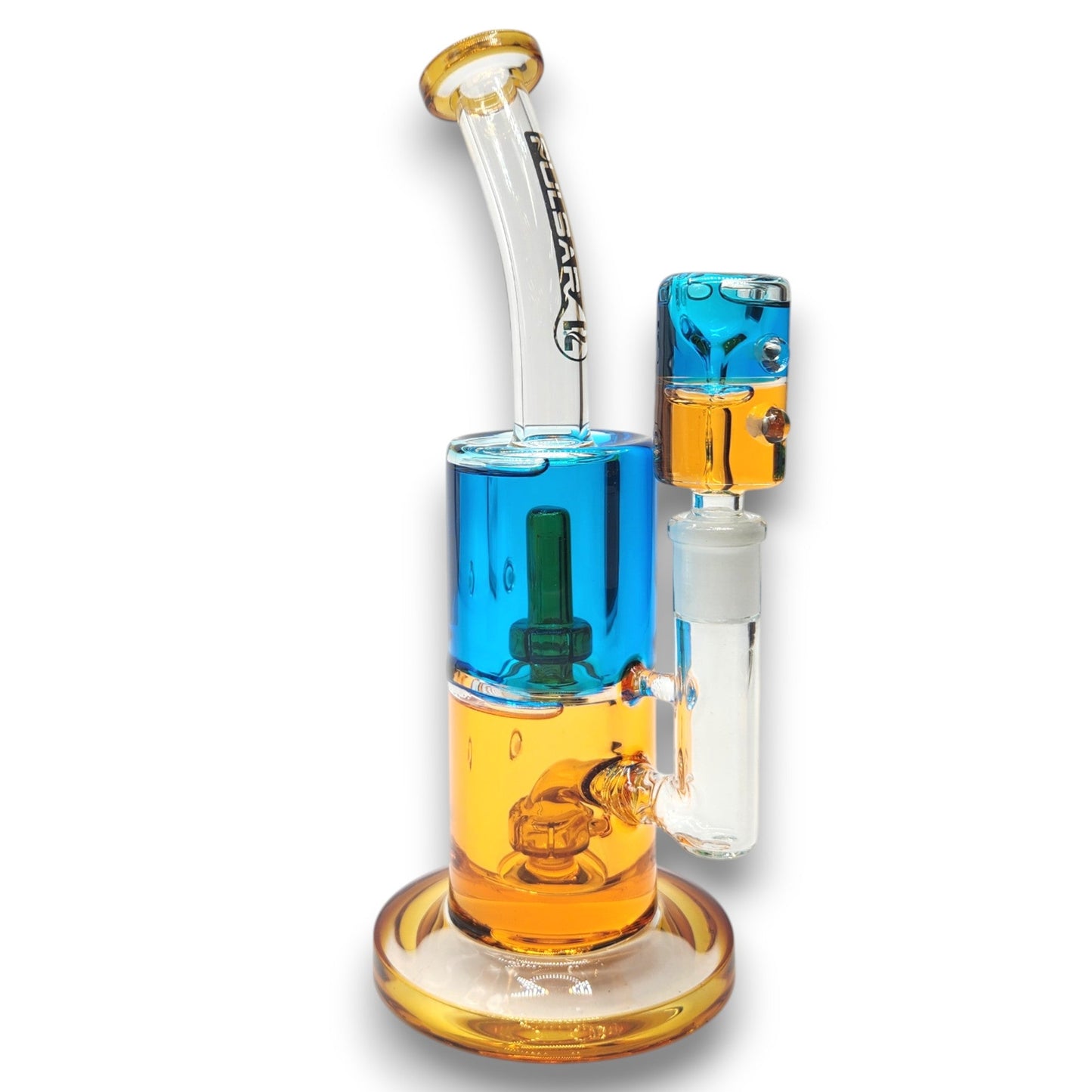 10" Pulsar Freezable Glycerin Dual Perc Barrel Bong