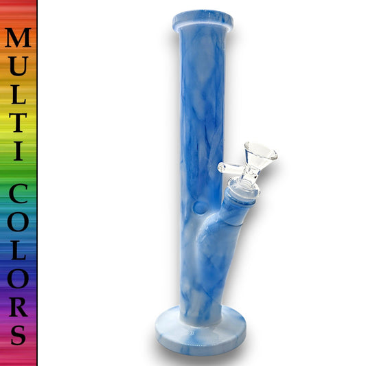 10.5" Marble Straight Tube Glass Bong
