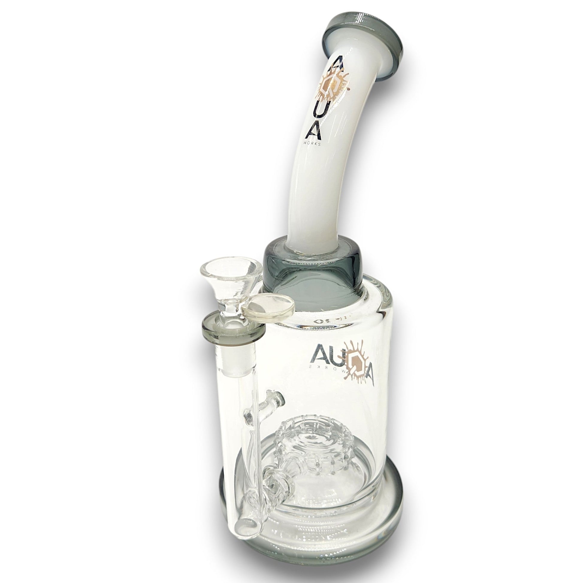11" Aqua Works Large Circ Perc Barrel Bong