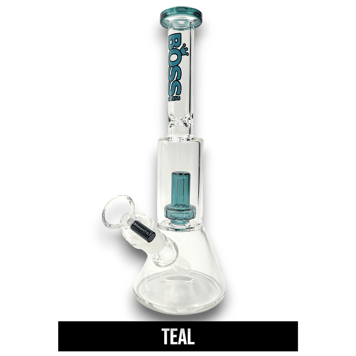 11" Boss Straight Tube Showerhead Percolator Beaker Bong