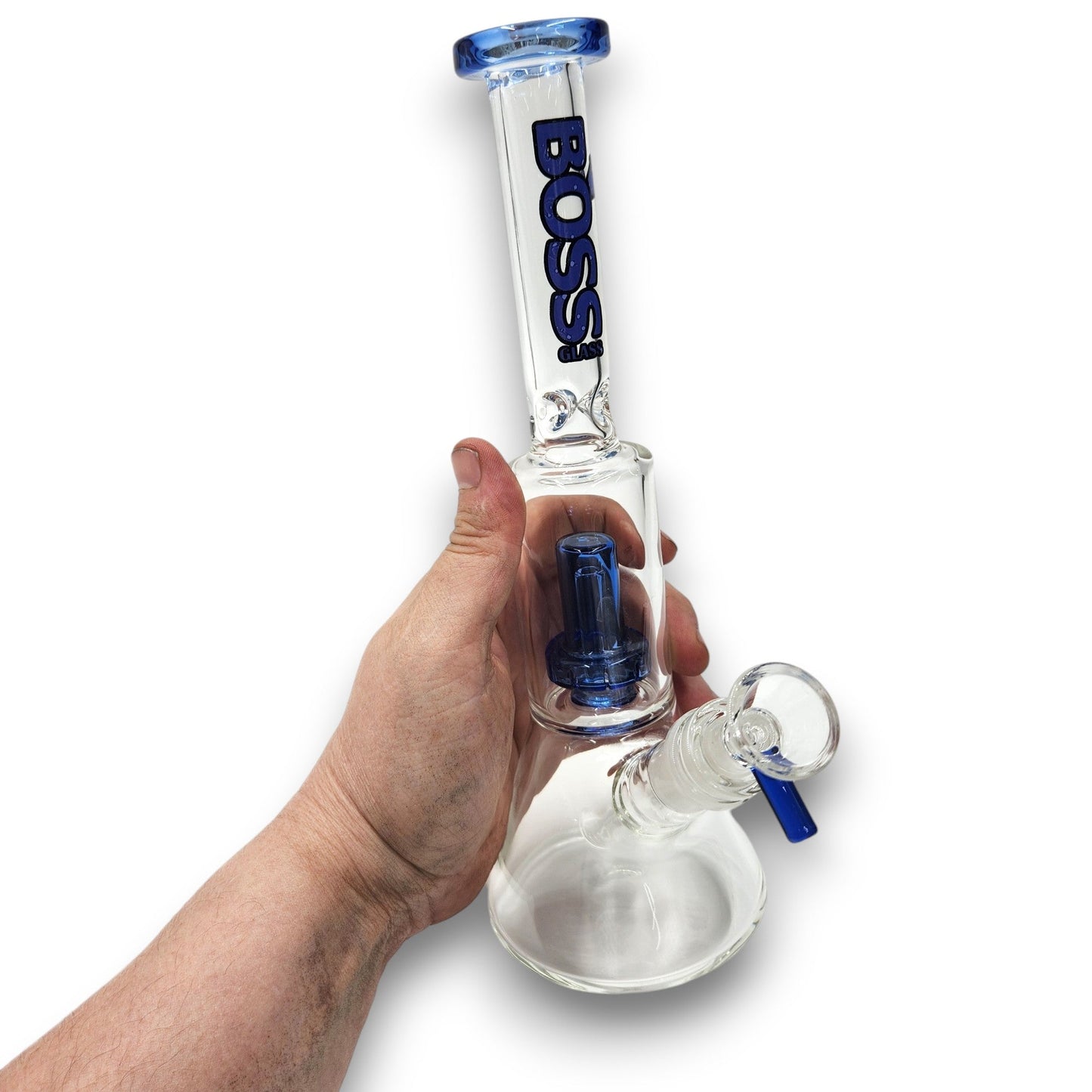 11" Boss Straight Tube Showerhead Percolator Beaker Bong