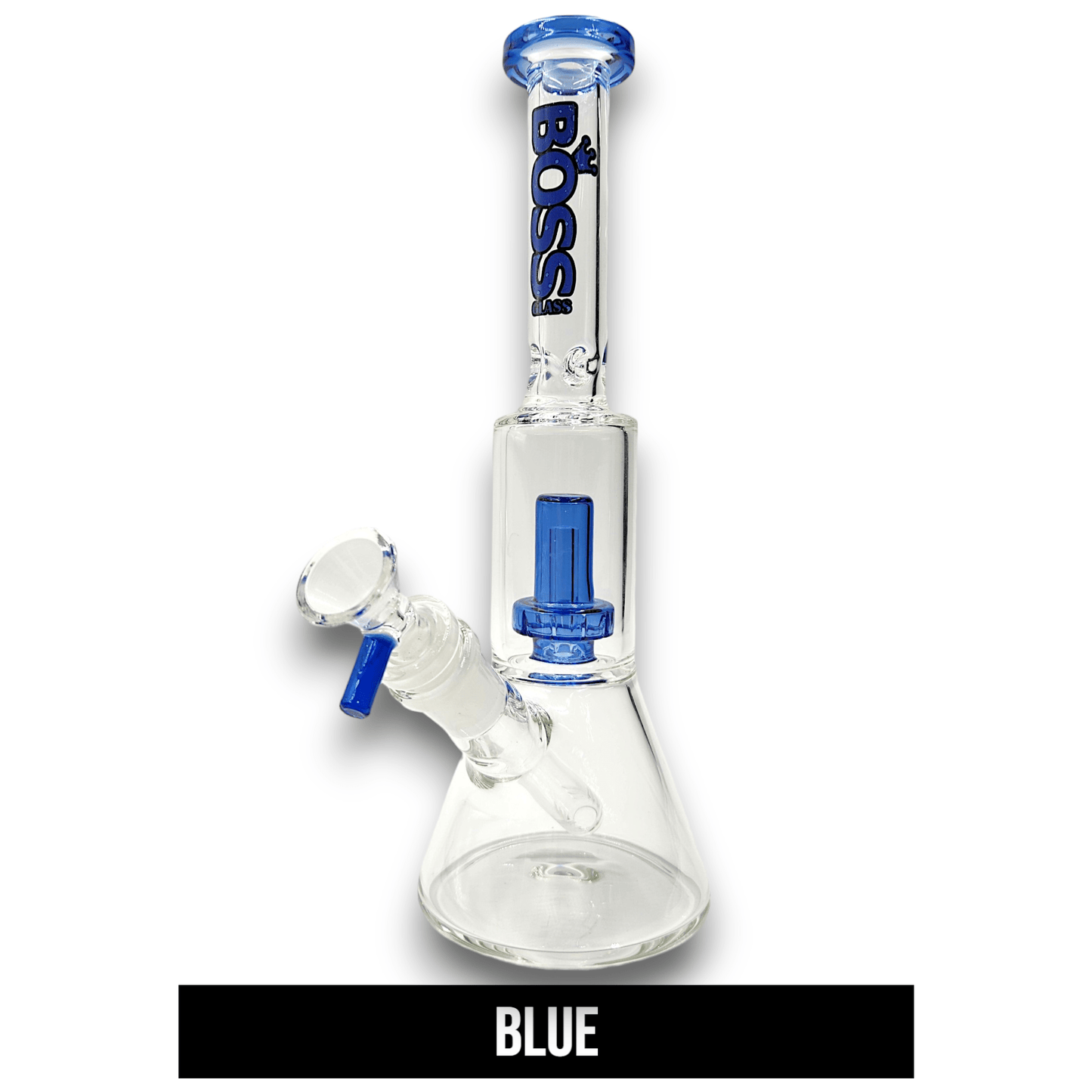 11" Boss Straight Tube Showerhead Percolator Beaker Bong