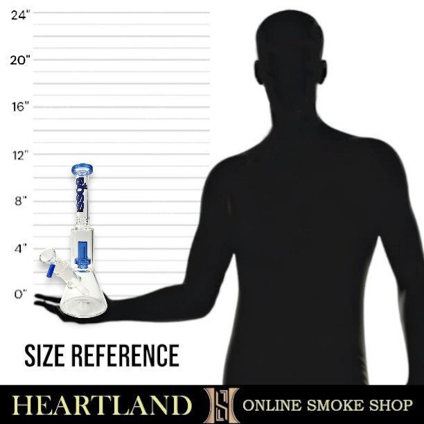11" Boss Straight Tube Showerhead Percolator Beaker Bong