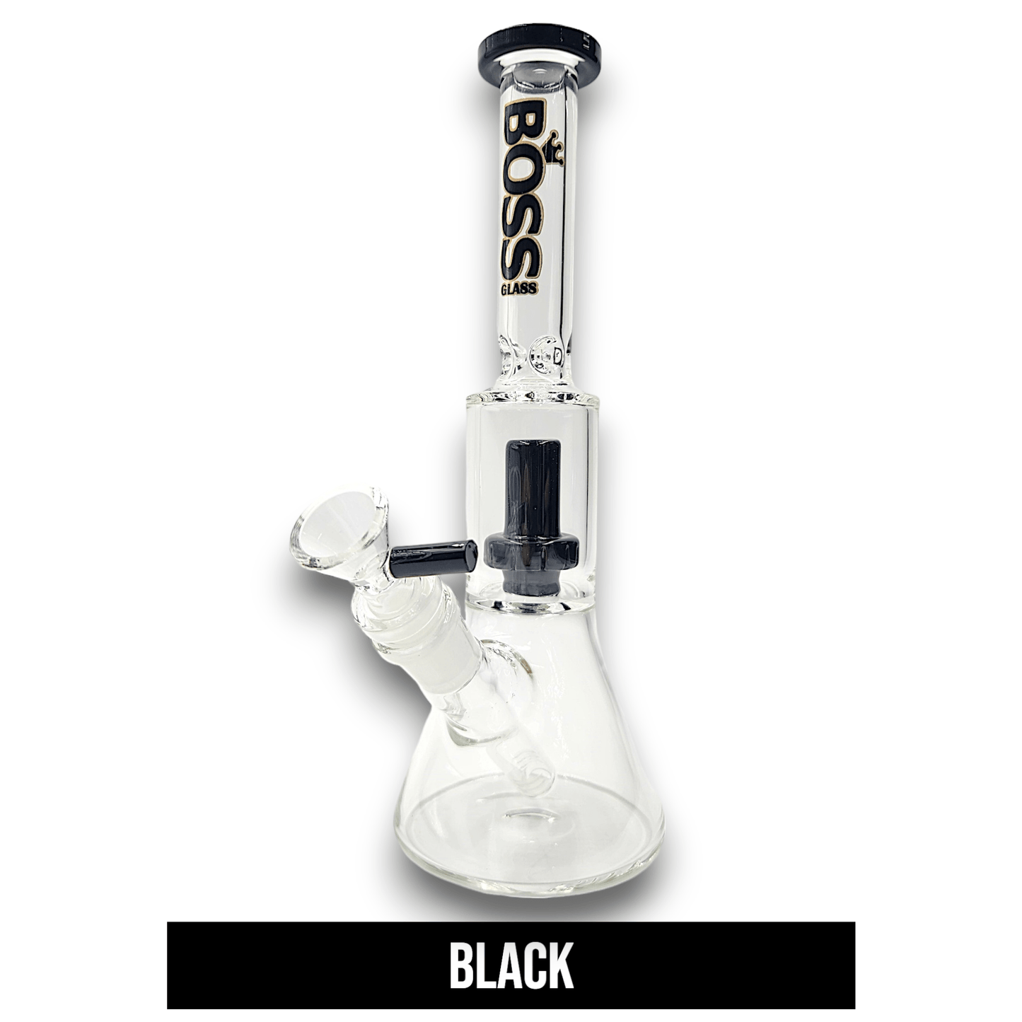 11" Boss Straight Tube Showerhead Percolator Beaker Bong