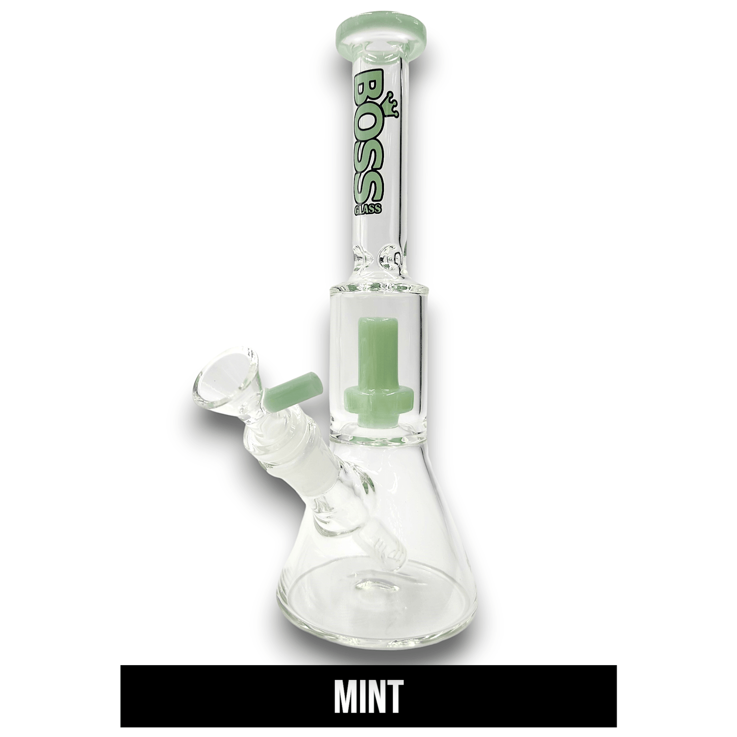 11" Boss Straight Tube Showerhead Percolator Beaker Bong