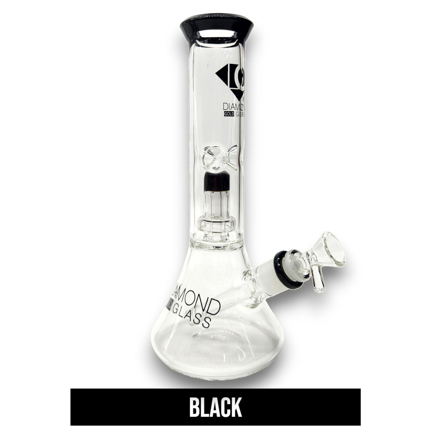 11" Diamond Showerhead Percolator Beaker Bong