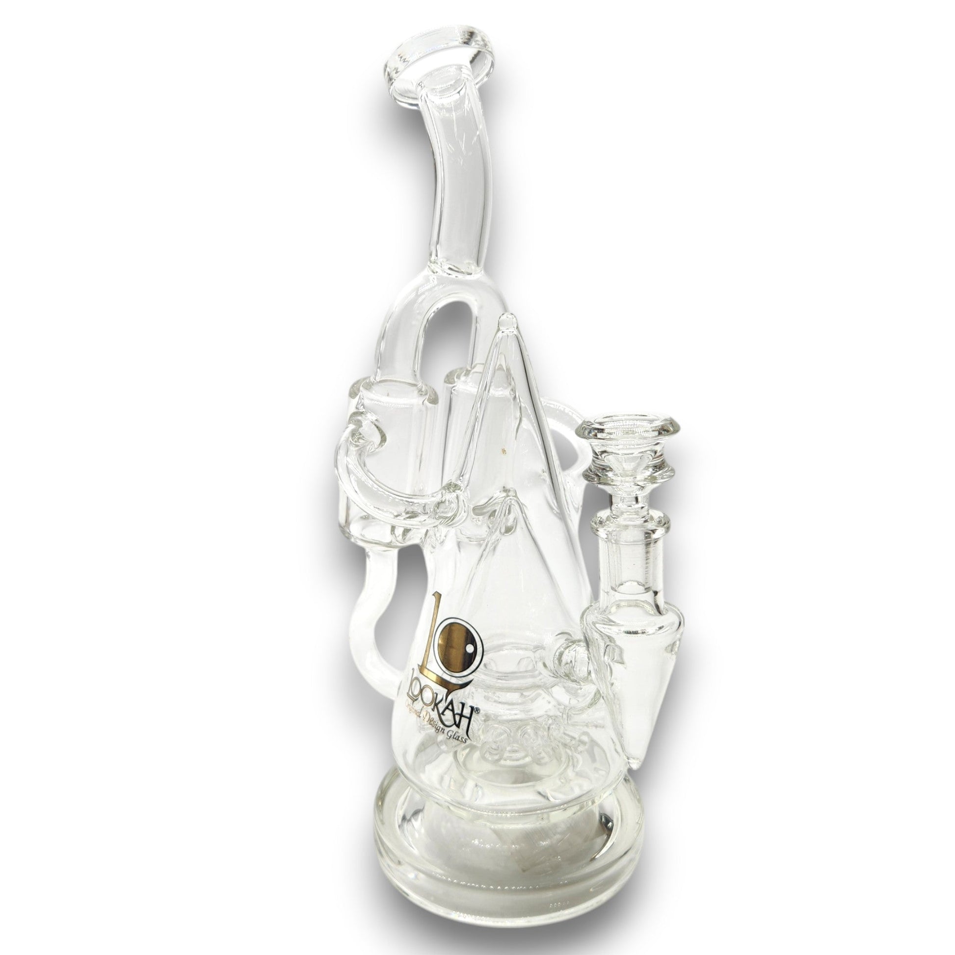 11" Lookah Pyramid Sprinkler Perc Double Barrel Recycler Bong