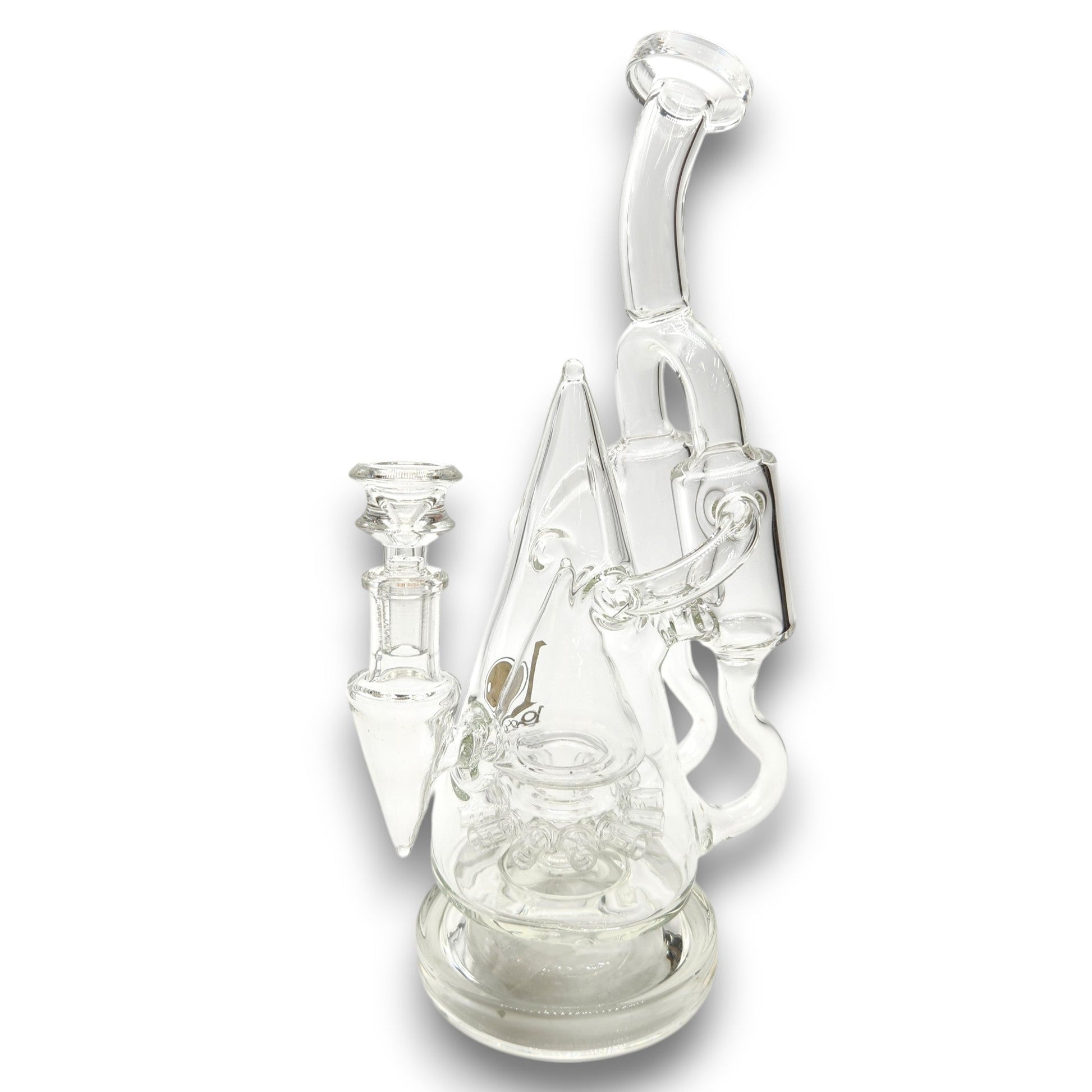 11" Lookah Pyramid Sprinkler Perc Double Barrel Recycler Bong