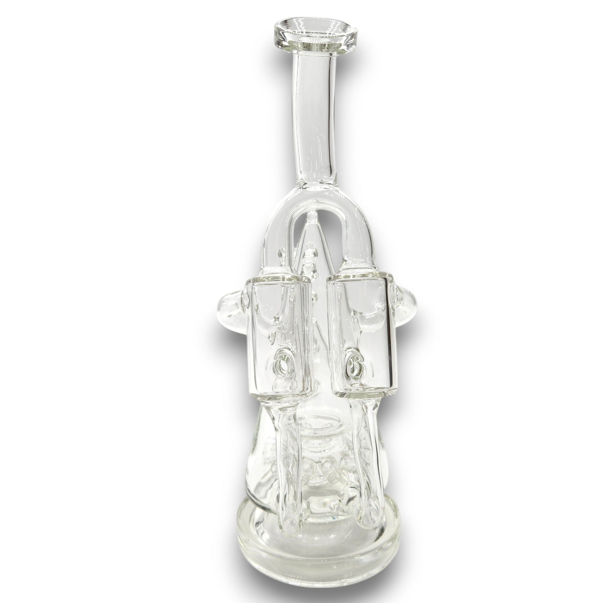 11" Lookah Pyramid Sprinkler Perc Double Barrel Recycler Bong