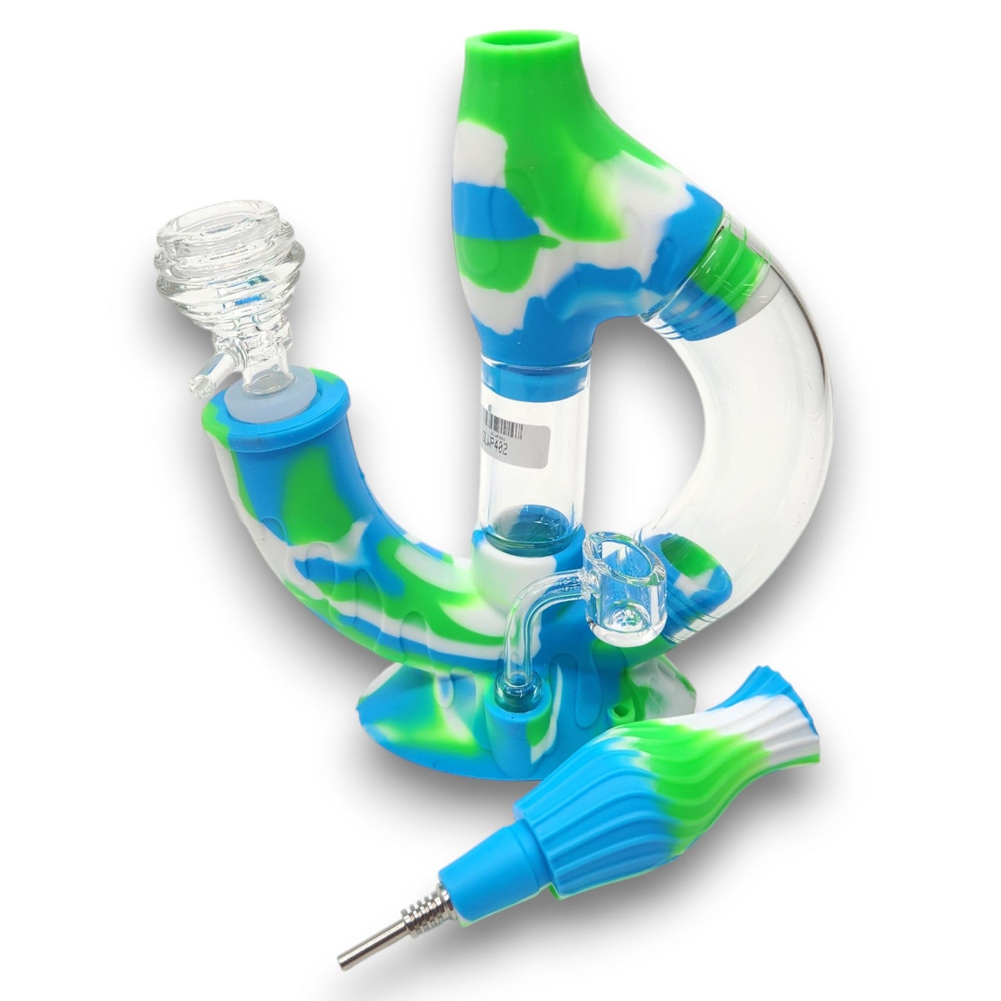 11" Silicone 3 in 1 Bong Dab Rig and Nectar Collector