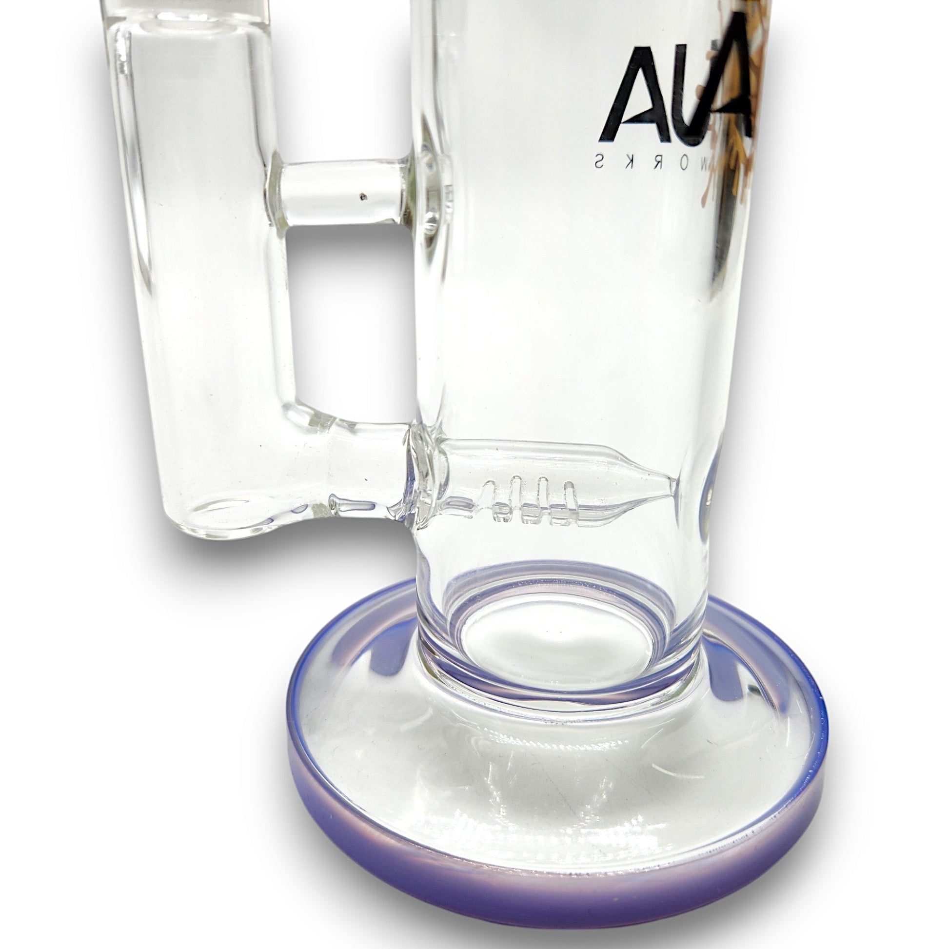 12" Aqua Works Inline Perc Straight Tube Bong
