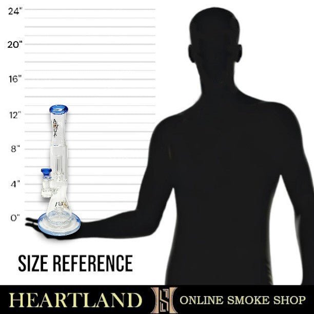 13" Aqua Works Showerhead Perc Cone Straight Tube Bong