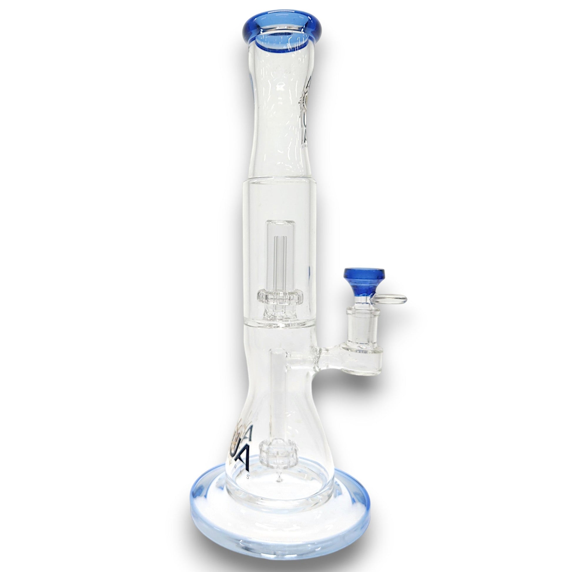 13" Aqua Works Showerhead Perc Cone Straight Tube Bong