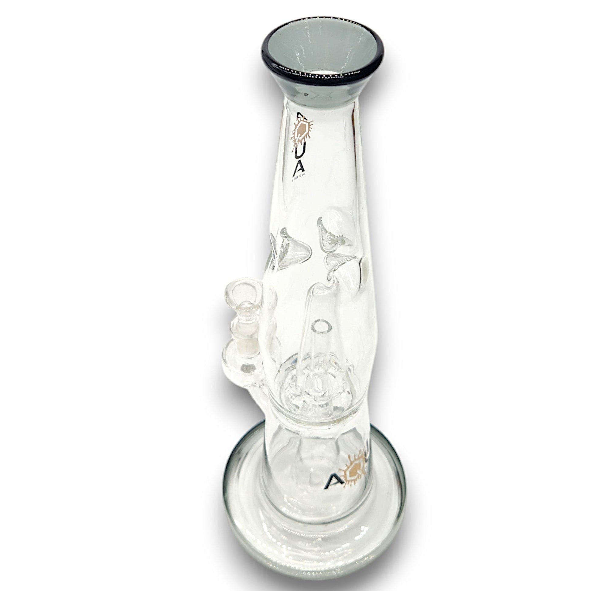 13" Aqua Works Showerhead Perc Cone Straight Tube Bong