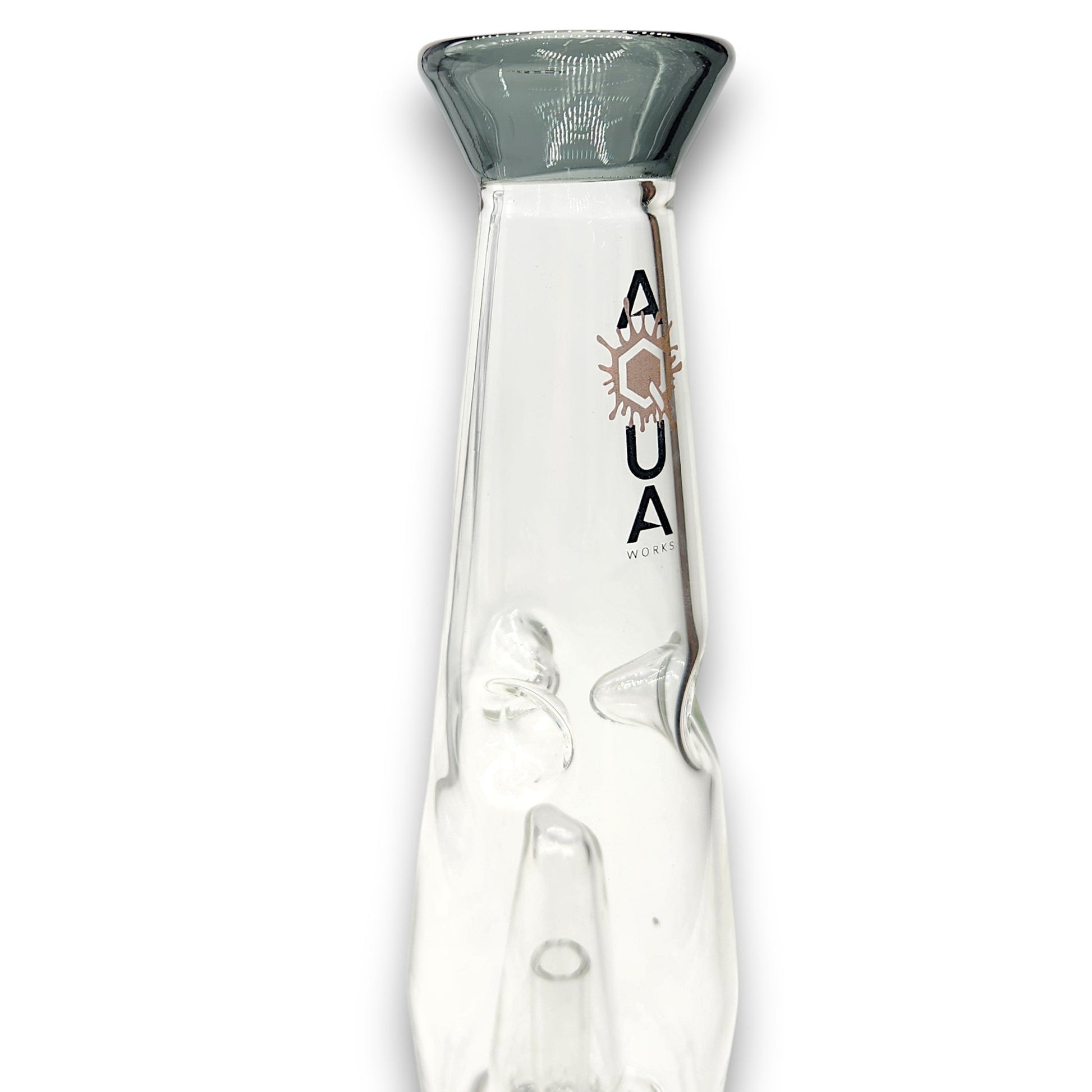 13" Aqua Works Showerhead Perc Cone Straight Tube Bong