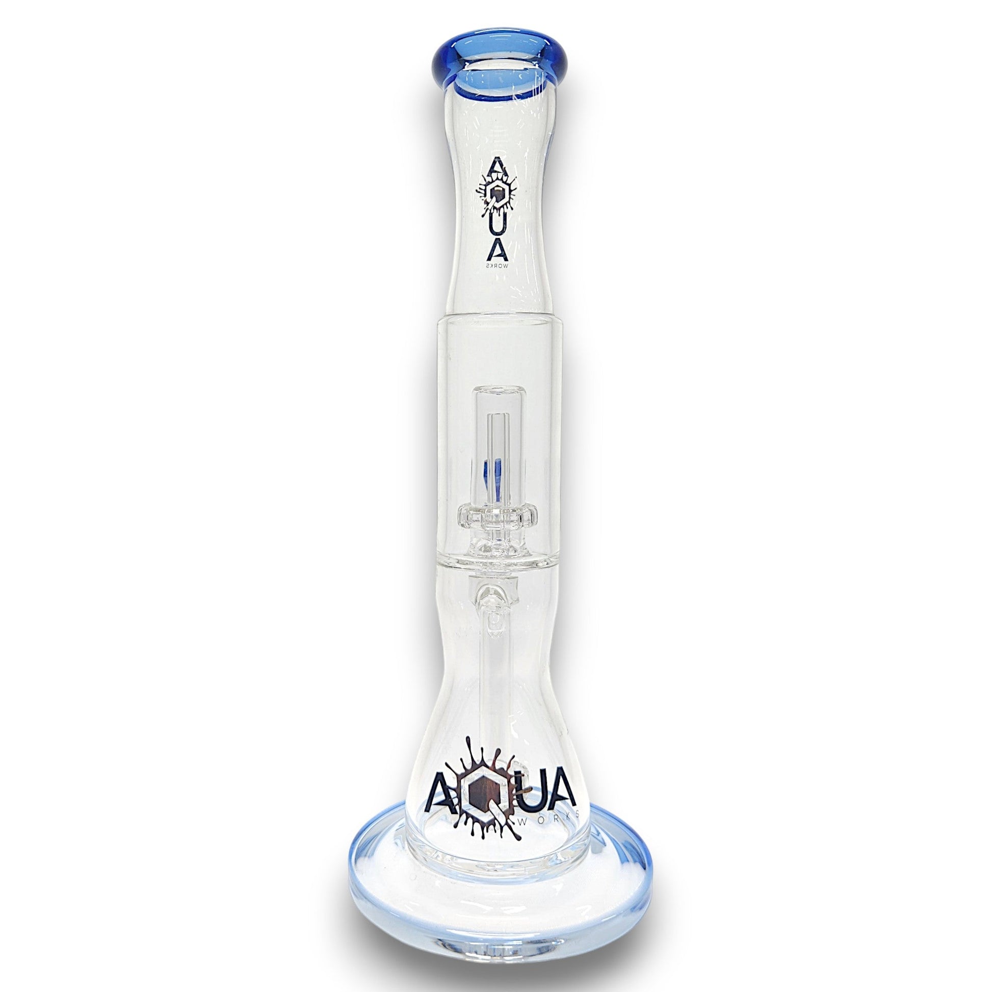 13" Aqua Works Showerhead Perc Cone Straight Tube Bong