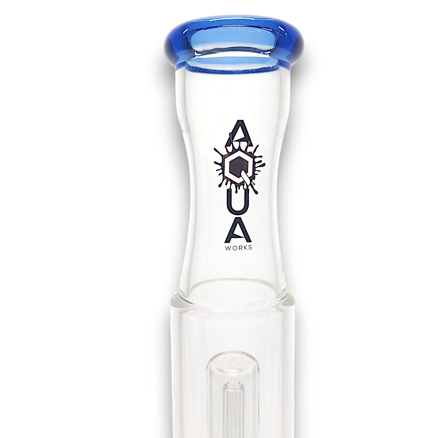 13" Aqua Works Showerhead Perc Cone Straight Tube Bong
