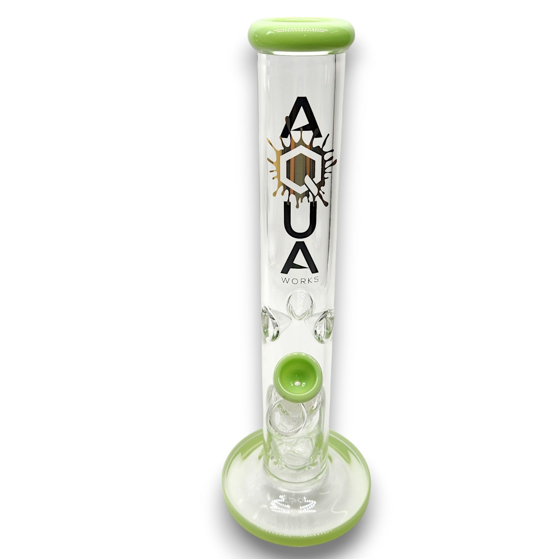 14" Aqua Works Heavy Duty Straight Tube Bong