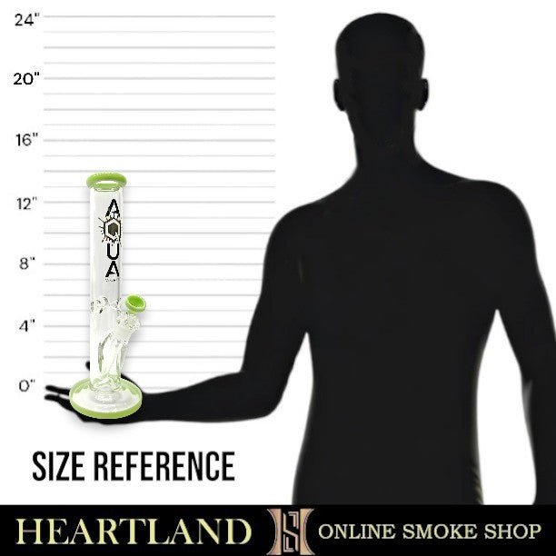 14" Aqua Works Heavy Duty Straight Tube Bong