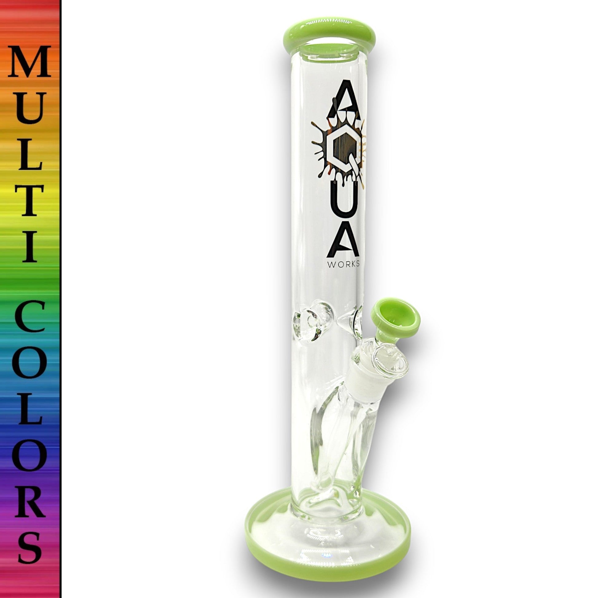 14" Aqua Works Heavy Duty Straight Tube Bong
